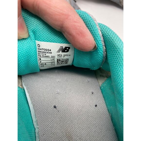 New Balance 470 Running Shoes Women's Sz 9 Teal/Gray XLT Footbed W470SG4 - Picture 10 of 12